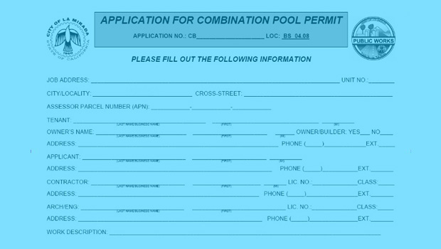 Swimming Pool Construction Permit