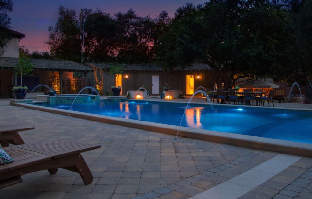 Southern California inground pool lighting