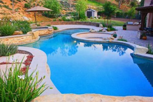 Pool Designed with Mountain